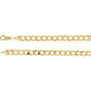 14K Yellow 5.8mm Curb 20" Chain