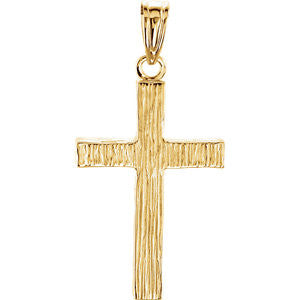 14K Yellow Cross Pendant