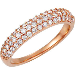 1-2 CTW Diamond Pavé Anniversary Band