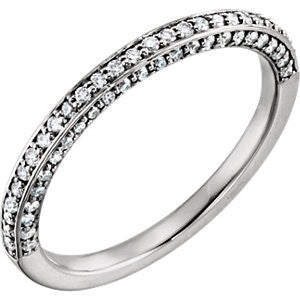 14K White 3-8 CTW Diamond Matching Band