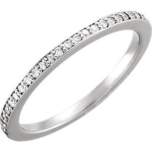 14K White 1-8 CTW Diamond Band