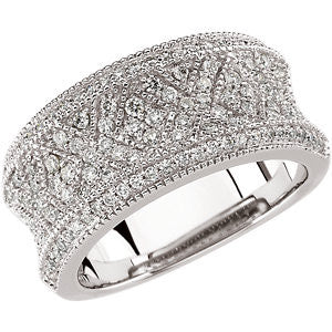 14K White 3-4 CTW Diamond Anniversary Band