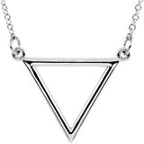 14K Yellow 15.4x19mm Triangle 16" Necklace