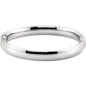 Sterling Silver 9mm Hinged Bangle Bracelet