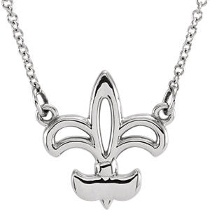 14K Yellow Fleur-De-Lis 16" Necklace