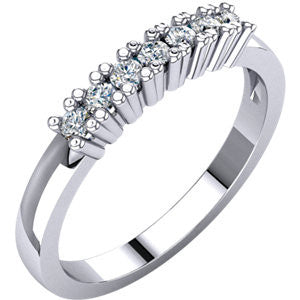 14K White 1-5 CTW Diamond Anniversary Band