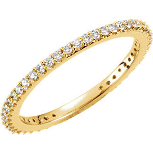 14K Yellow 1-3 CTW Diamond Stackable Ring Size 5