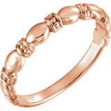 14K White Stackable Ring