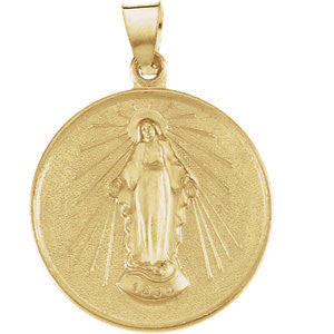 18K Yellow 24.5mm Miraculous Medal