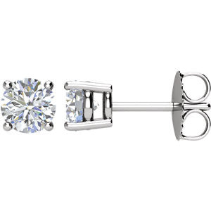 14K White 1 CTW Diamond Earrings