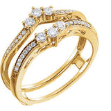 14K White 1/3 CTW Diamond Ring Guard