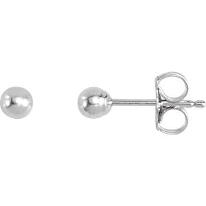 Bright Finish Ball Earrings