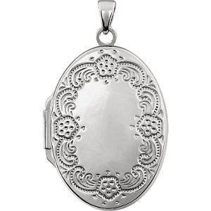 Sterling Silver Oval Locket