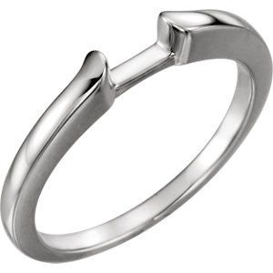 14K White Band for 5.2mm Round Engagement Ring