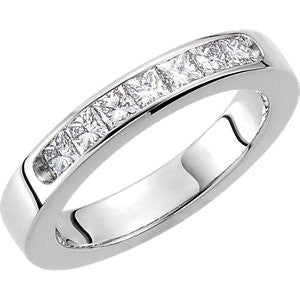 14K White 3-4 CTW Diamond Anniversary Band