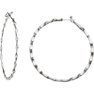 1 1-5 CTW Diamond Inside-Outside Hoop Earrings