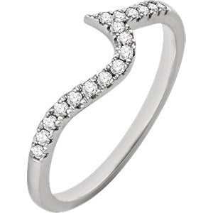 14K White 1-6 CTW Diamond Band