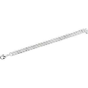 Sterling Silver 8mm Curb 18" Chain