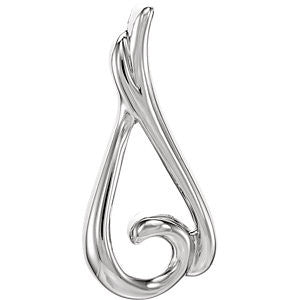 14K White Freeform Pendant