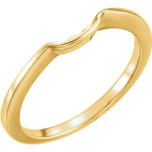 14K Yellow Band for 4.4mm Engagement Ring