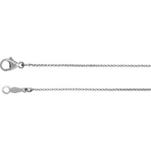 Platinum 1mm 16" Rolo Chain with Lobster Clasp