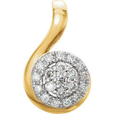 14K Yellow & White 1/10 CTW Diamond Pendant