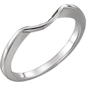 14K White 7x5mm Band for Engagement Ring