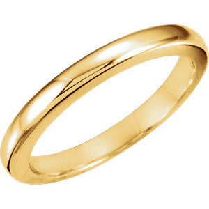 14K Yellow #7 Tapered Bombé Solstice Solitaire&#174; Band for .40-.65 CT