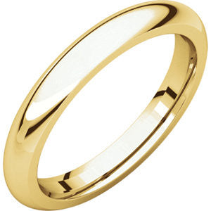 14K Yellow 3mm Comfort Fit Band