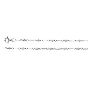 Sterling Silver 2.75mm Bar 16" Chain