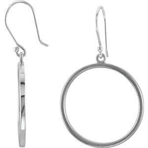 Sterling Silver Circle Shaped Earrings