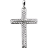 14K Yellow 3/4 CTW Diamond Cross Pendant