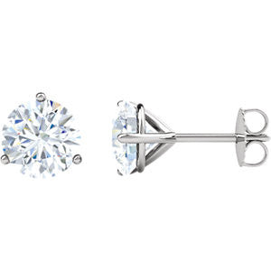 14K White 2 CTW Diamond Friction Post Stud Earrings