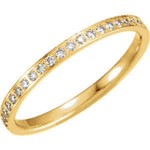 14K Rose 3/8 CTW Diamond Eternity Band Size 6