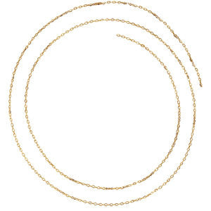 14K White .80mm Diamond Cut 24" Chain