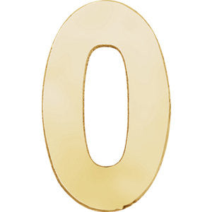 14K Yellow Number "0"