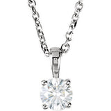 14K White 1 CTW Diamond 18" Necklace