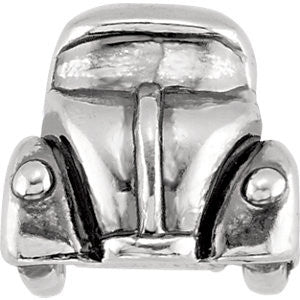 Sterling Silver 15x10.75mm Beadle Bug Car Bead