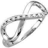 14K White .05 CTW Diamond Infinity-Inspired Ring