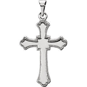 Platinum 21x15mm Cross Pendant