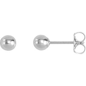 Bright Finish Ball Earrings