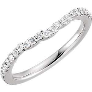 14K White 1-4 CTW Diamond Band for 5.8mm Engagement Ring