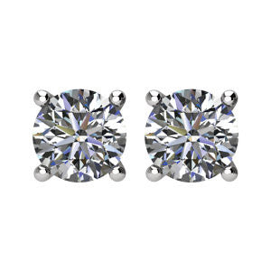 14K White 1/4 CTW Diamond Earrings