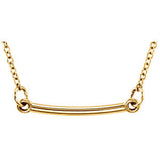 14K Yellow Tiny Posh Bar 16-18" Necklace