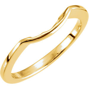 14K Yellow Band for 4.4mm Engagement Ring