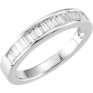 Platinum 1-2 CTW Diamond Anniversary Band Size 7