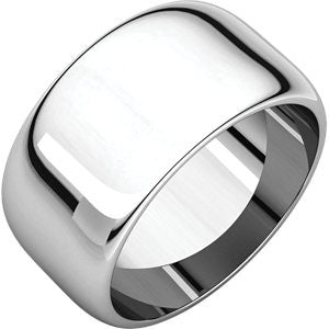 Sterling Silver 10mm Half Round Band