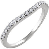 14K White 1/5 CTW Diamond Band for 5.2mm Round Ring