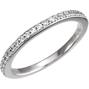 14K White 1-3 CTW Diamond Band