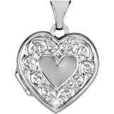 Sterling Silver Heart Shaped Locket